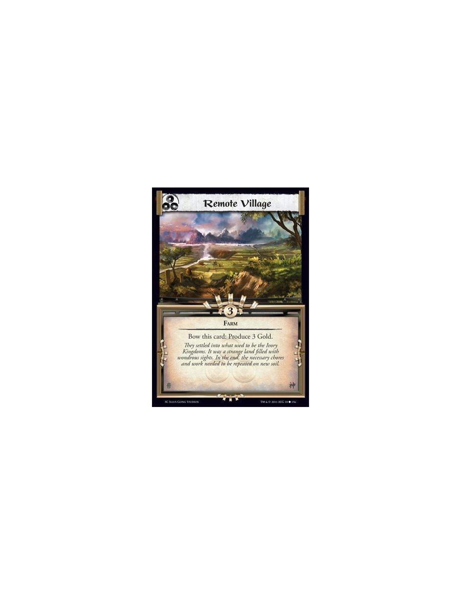 Remote Village  - FarmBow this card: Produce 3 Gold.