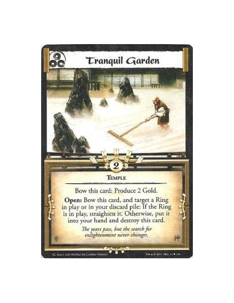 Tranquil Garden  - TempleBow this card: Produce 2 Gold. Open: Bow this card, and target a Ring in play or in your discard pile: 