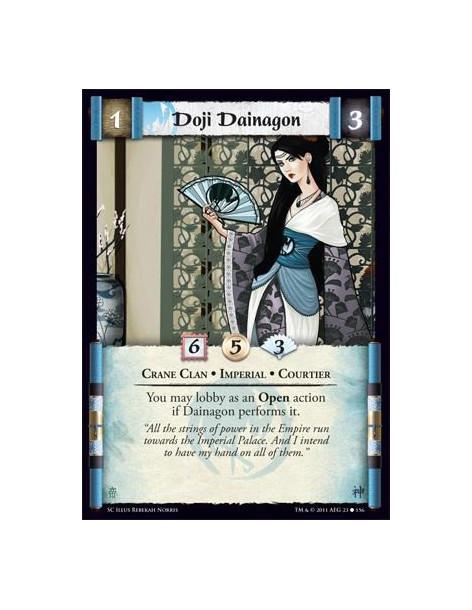 Doji Dainagon  - Crane Clan • Imperial • CourtierYou may lobby as an Open action if Dainagon performs it.