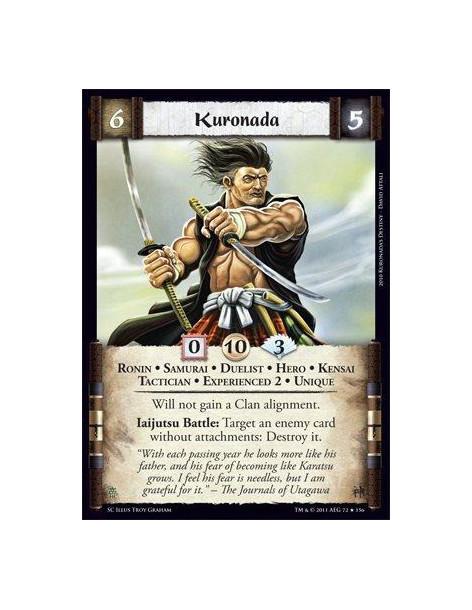 Kuronada Exp2  - Ronin • Samurai • Duelist • Hero • Kensai • Tactician • Experienced 2 • UniqueWill not gain a Clan alignment. I