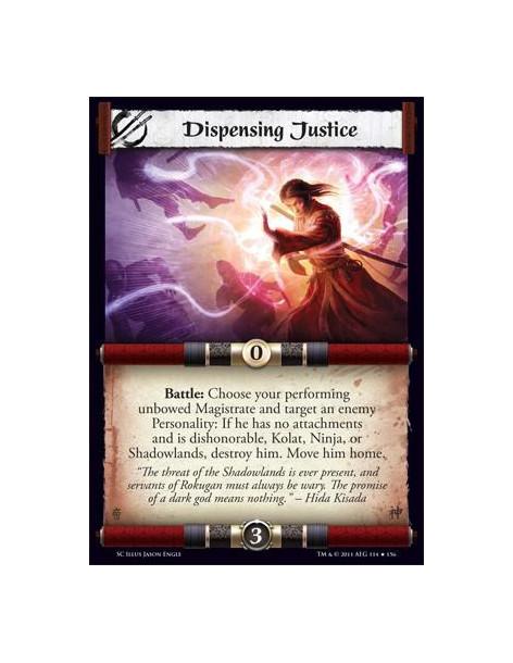 Dispensing Justice  - Battle: Choose your performing unbowed Magistrate and target an enemy Personality: If he has no attachment