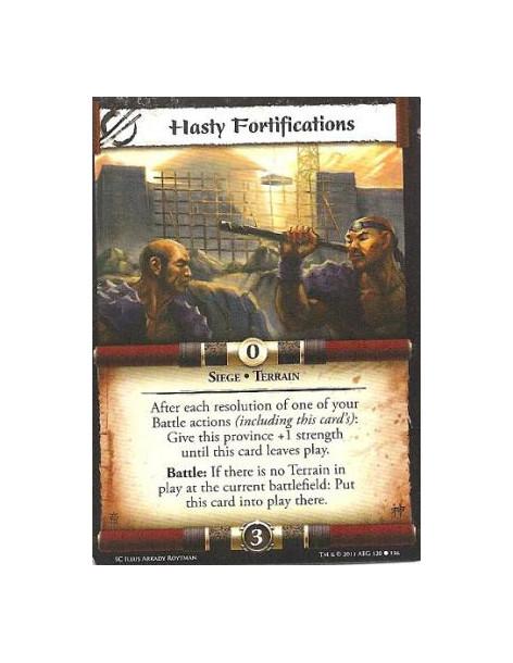 Hasty Fortifications  - Siege • TerrainAfter each resolution of one of your Battle actions (including this card’s): Give this pr