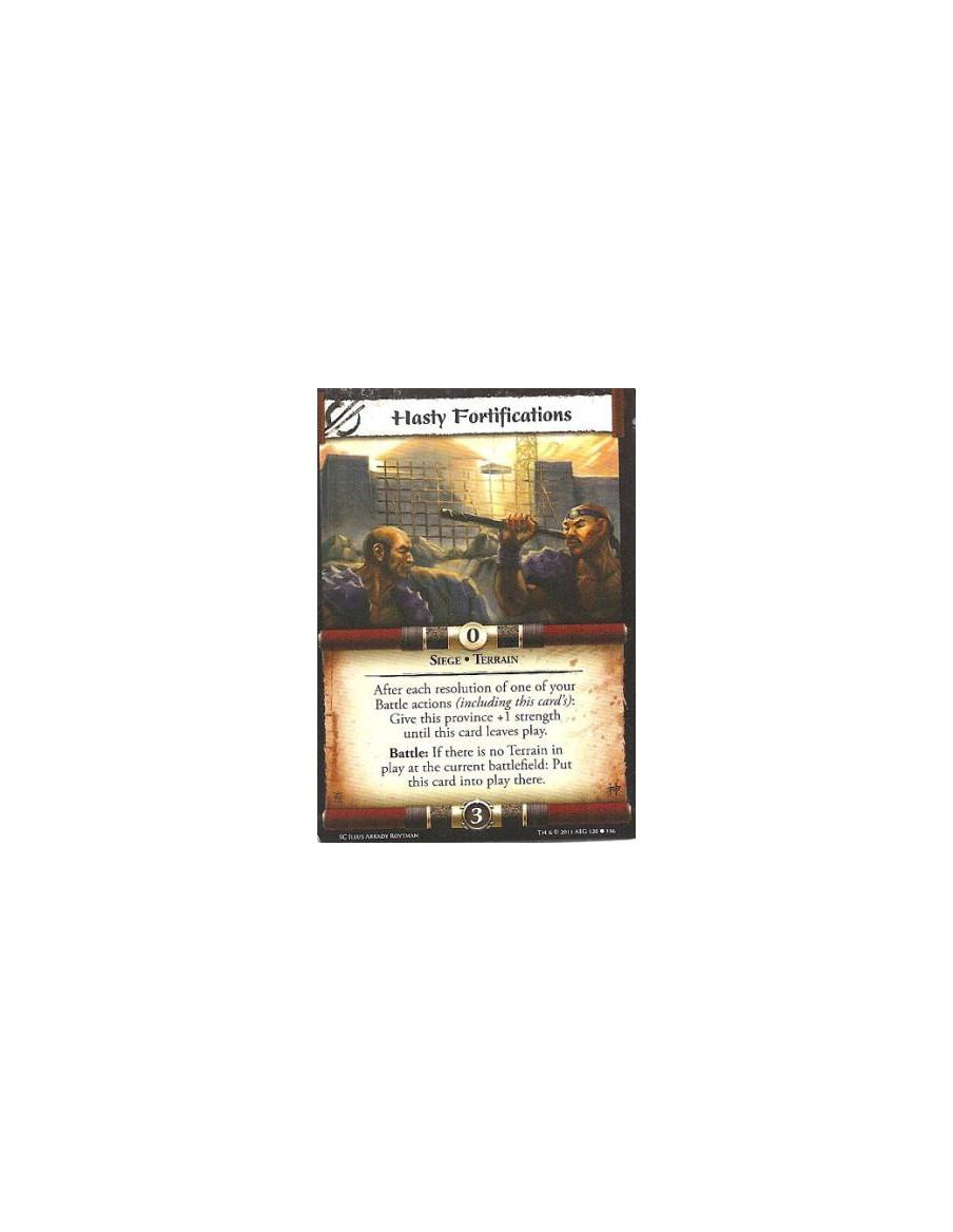 Hasty Fortifications  - Siege • TerrainAfter each resolution of one of your Battle actions (including this card’s): Give this pr