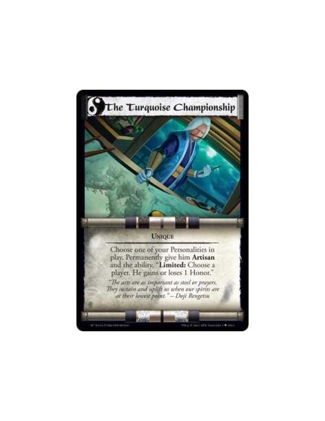 The Turquoise Championship (Spanish)  - UniqueChoose one of your Personalities in play. Permanently give him Artisan and the abi