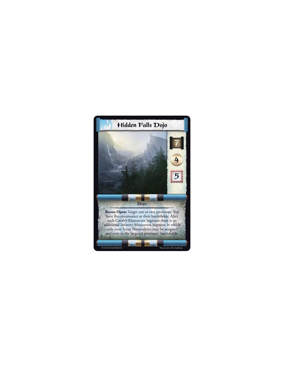Hidden Falls Dojo  - DojoRecon Open: Target one or two provinces: You have Reconnaissance at their battlefields. After each Cava
