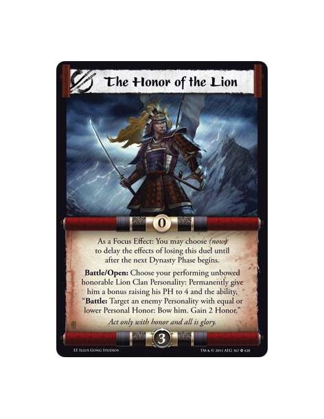 The Honor of the Lion  - As a Focus Effect: You may choose (now) to delay the effects of losing this duel until after the next D