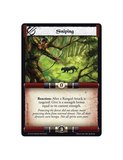 Sniping  - Reaction: After a Ranged Attack is targeted: Give it a strength bonus equal to its current strength.