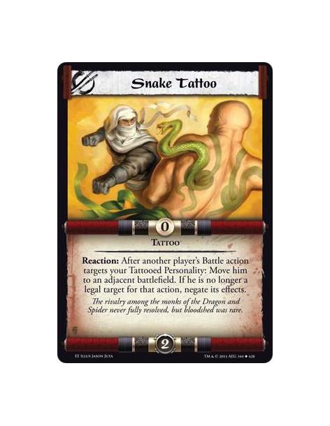 Snake Tattoo  - TattooReaction: After another player’s Battle action targets your Tattooed Personality: Move him to an adjacent 
