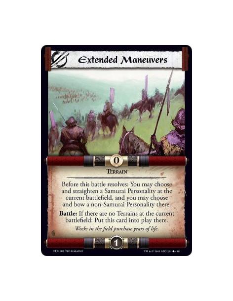 Extended Maneuvers  - TerrainBefore this battle resolves: You may choose and straighten a Samurai Personality at the current bat