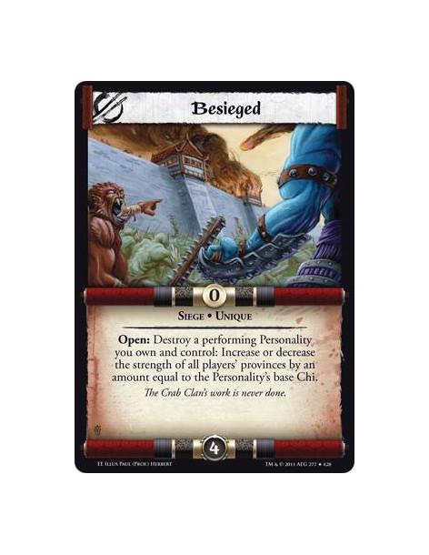 Besieged  - Siege • UniqueOpen: Destroy a performing Personality you own and control: Increase or decrease the strength of all p