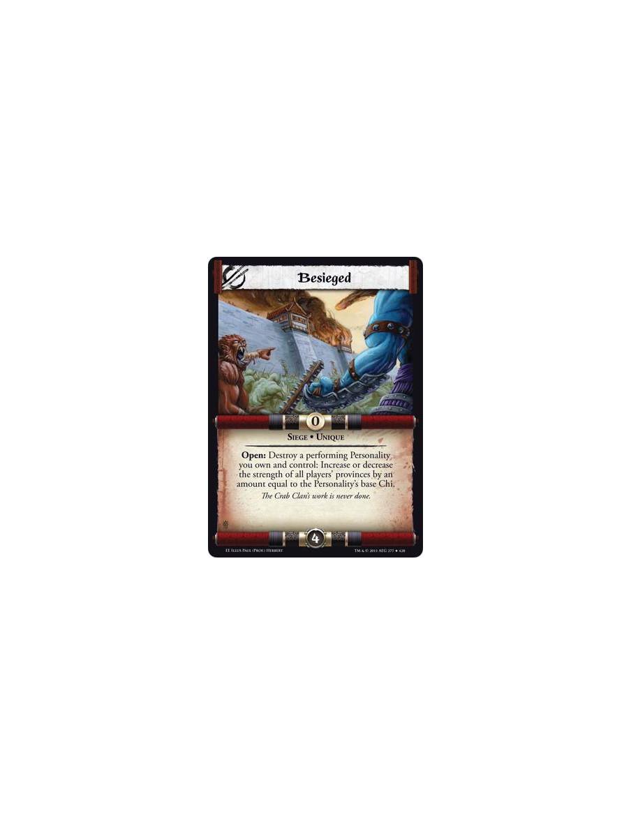 Besieged  - Siege • UniqueOpen: Destroy a performing Personality you own and control: Increase or decrease the strength of all p