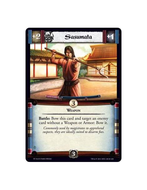 Sasumata  - WeaponBattle: Bow this card and target an enemy card without a Weapon or Armor: Bow it.