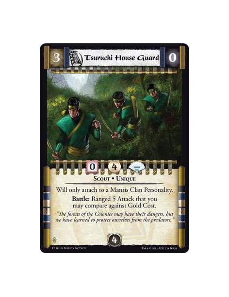 Tsuruchi House Guard  - Scout • UniqueWill only attach to a Mantis Clan Personality. Battle: Ranged 5 Attack that you may compar
