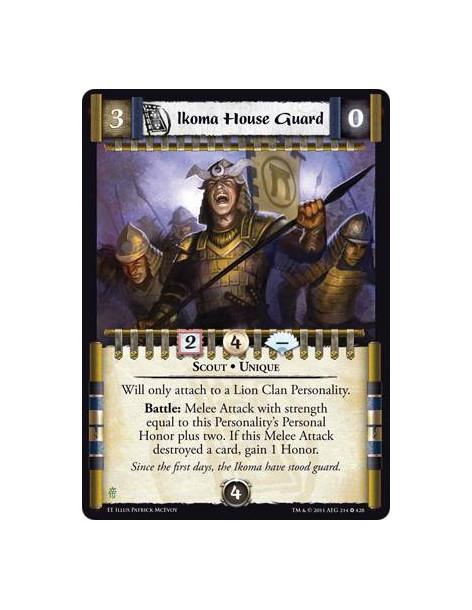 Ikoma House Guard  - Scout • UniqueWill only attach to a Lion Clan Personality. Battle: Melee Attack with strength equal to this