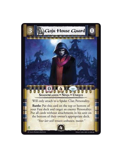 Goju House Guard  - Shadowlands • Ninja • UniqueWill only attach to a Spider Clan Personality. Battle: Put this card on the top 