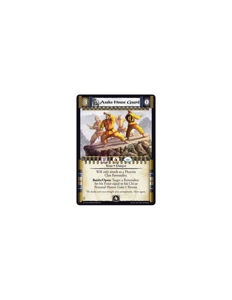 Asako House Guard  - Void • UniqueWill only attach to a Phoenix Clan Personality. Battle/Open: Target a Personality: Set his For