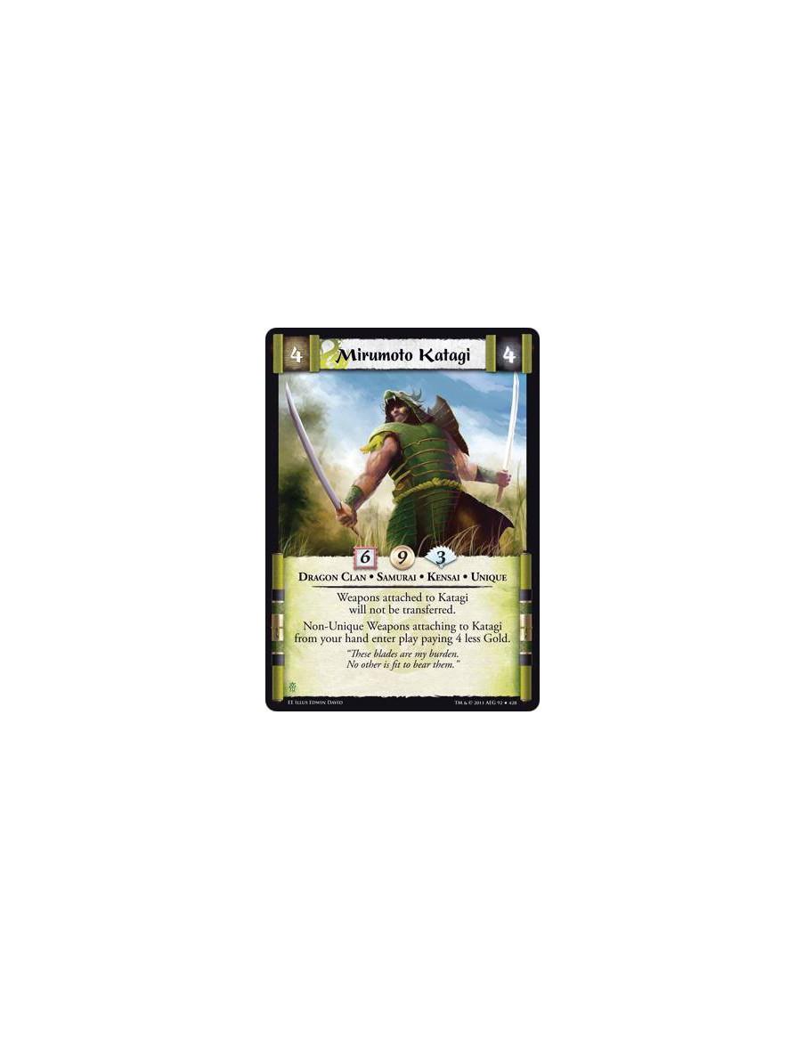 Mirumoto Katagi  - Dragon Clan • Samurai • Kensai • UniqueWeapons attached to Katagi will not be transferred. Non-Unique Weapons