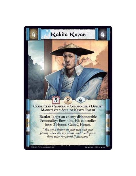 Kakita Kazan  - Crane Clan • Samurai • Commander • Duelist • Magistrate • Soul of Kakita IdzukiBattle: Target an enemy dishonora