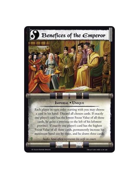Benefices of the Emperor  - Imperial • UniqueEach player in turn order starting with you may choose a card in his hand. Discard 