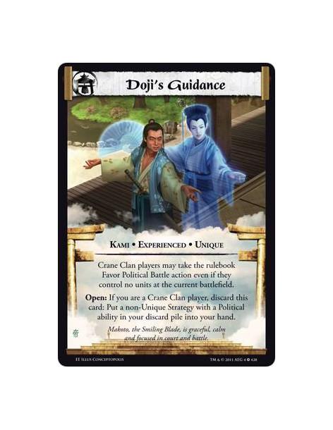 Doji's Guidance Exp  - Kami • Experienced • UniqueCrane Clan players may take the rulebook Favor Political Battle action even if