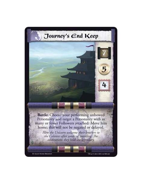 Journey's End Keep  - Battle: Choose your performing unbowed Personality and target a Personality with as many or fewer Follower