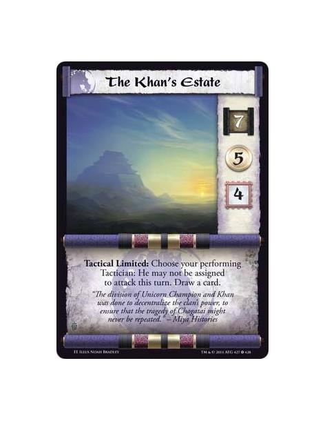 The Khan's Estate  - Tactical Limited: Choose your performing Tactician: He may not be assigned to attack this turn. Draw a card
