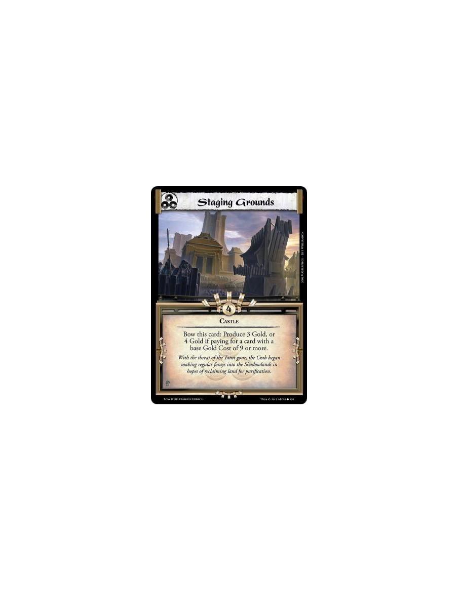 Staging Grounds  - CastleBow this card: Produce 3 Gold or 4 Gold if paying for a card with a base Gold Costo of 9 or more