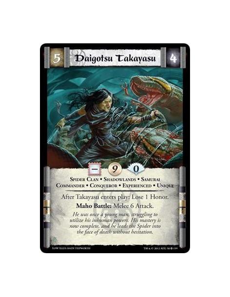 Daigotsu Takayasu Exp  - Spider Clan • Shadowlands • Samurai • Commander • Conqueror • Experienced • UniqueAfter Takayasu enters
