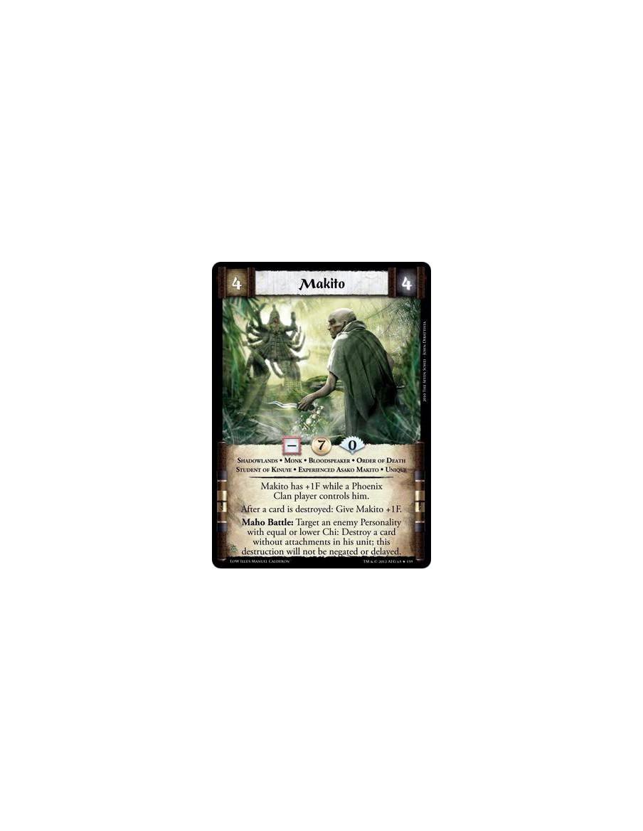 Makito  - Shadowlands * Monk * Bloodspeaker * Order of Death * Student of Kinuye * Experienced Asako Makito * UniqueMakito has +