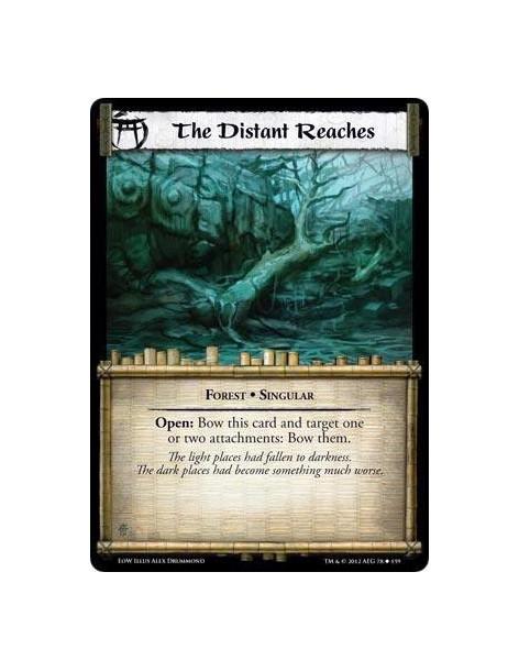 The Distant Reaches  - Forest • SingularOpen: Bow this card and target one or two attachments: Bow them.