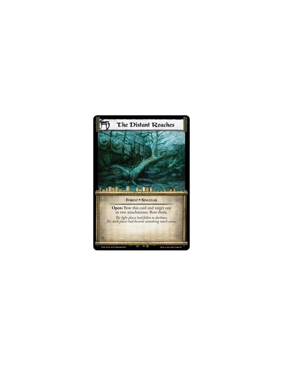 The Distant Reaches  - Forest • SingularOpen: Bow this card and target one or two attachments: Bow them.