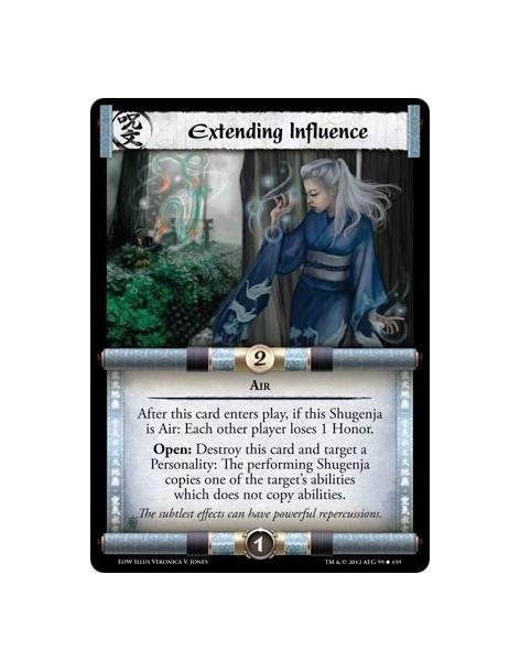 Extending Influence  - AirAfter this card enters play, if this Shugenja is Air: Each other player loses 1 honor. Open: Destroy t
