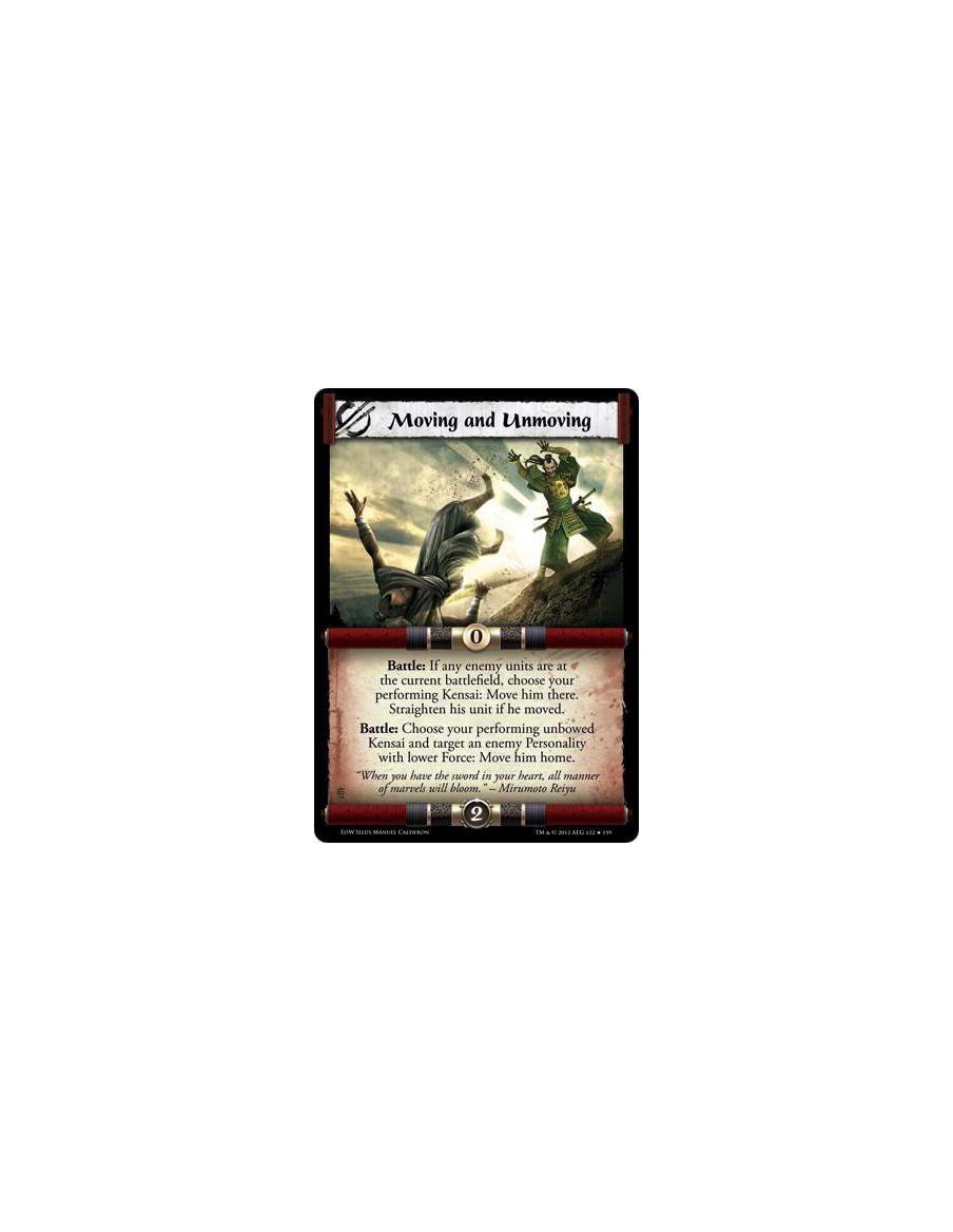 Moving and Unmoving  - Battle: If any enemy units are at the current battlefield, choose your performing Kensai: Move him there.