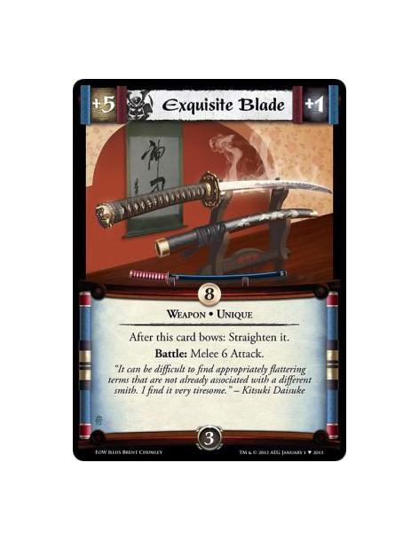 Exquisite Blade  - Weapon · UniqueAfter this card bows: Straighten it.  Battle: Melee 6 Attack.