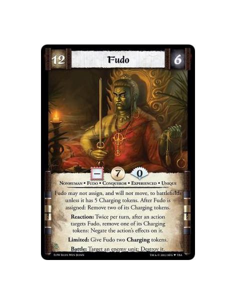 Fudo Exp  - Nonhuman • Fudo • Conqueror • Experienced • UniqueFudo may not assign, and will not move, to battlefields unless it 