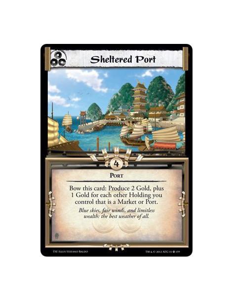 Sheltered Port  - PortBow this card: Produce 2 Gold, plus 1 Gold for each other Holding you control that is a Market or Port.