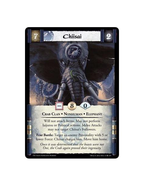 Chiisai  - Crab Clan • Nonhuman • ElephantWill not attach items. May not perform Iaijutsu or Political actions. Melee Attacks ma