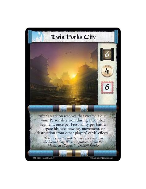 Twin Forks City  - After an action resolves that created a duel your Personality won during a Combat Segment, once per Personali