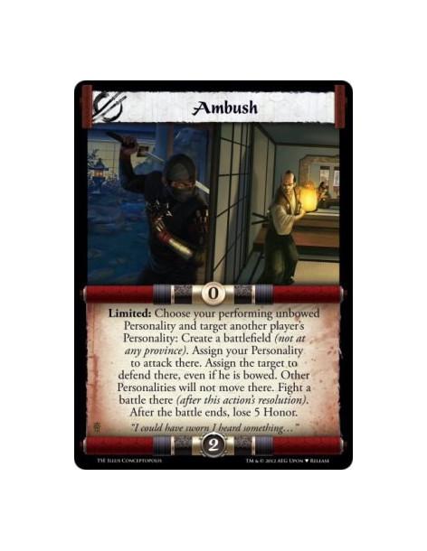 Ambush (Alternate Art)  - Limited: Choose your performing unbowed Personality and target another player’s Personality: Create a 
