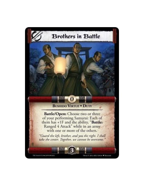 Brothers in Battle (Alternate Art)  - Bushido Virtue • DutyBattle/Open: Choose two or three of your performing Samurai: Each of 