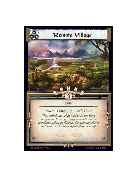 Remote Village  - FarmBow this card: Produce 3 Gold.