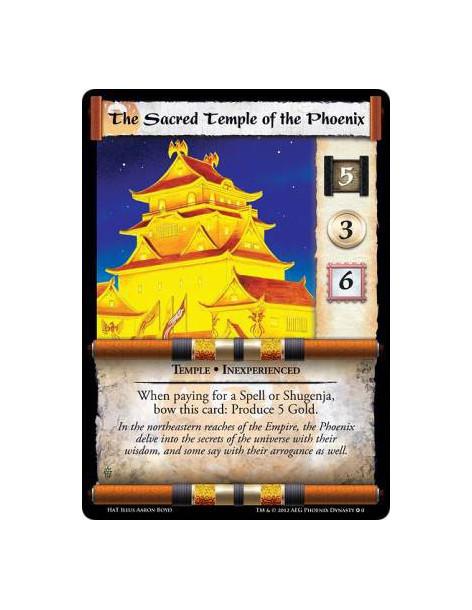 The Sacred Temple of the Phoenix Inexp  - Temple • InexperiencedWhen paying for a Spell or Shugenja, bow this card: Produce 5 Go