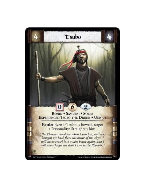 Tsubo Exp  - Ronin • Samurai • Sober • Experienced Tsubo the Drunk • UniqueBattle: Even if Tsubo is bowed, target a Personality: