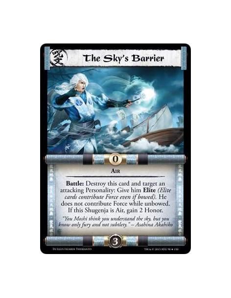 The Sky's Barrier  - AirBattle: Destroy this card and target an attacking Personality: Give him Elite (Elite cards contribute Fo