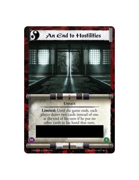 An End to Hostilities  - UniqueLimited: Until the game ends, each player draws two cards instead of one at the end of his turn i