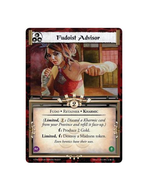 Fudoist Advisor  - Fudo • Retainer • Kharmic(Limited, : Discard a Kharmic card from your Province and refill it face-up.)w: Prod
