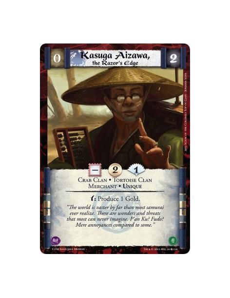 Kasuga Aizawa, the Razor's Edge  - Crab Clan • Merchant • Tortoise Clan • Uniquew: Produce 1 Gold.