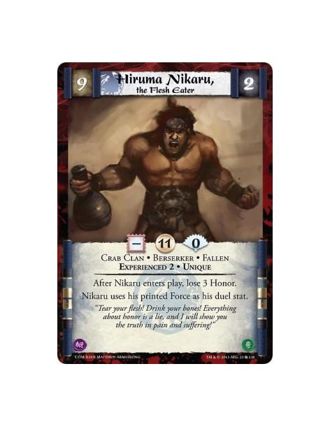 Hiruma Nikaru, the Flesh Eater Exp2 FOIL  - Crab Clan • Berserker • Experienced 2 • Fallen • UniqueAfter Nikaru enters play, los