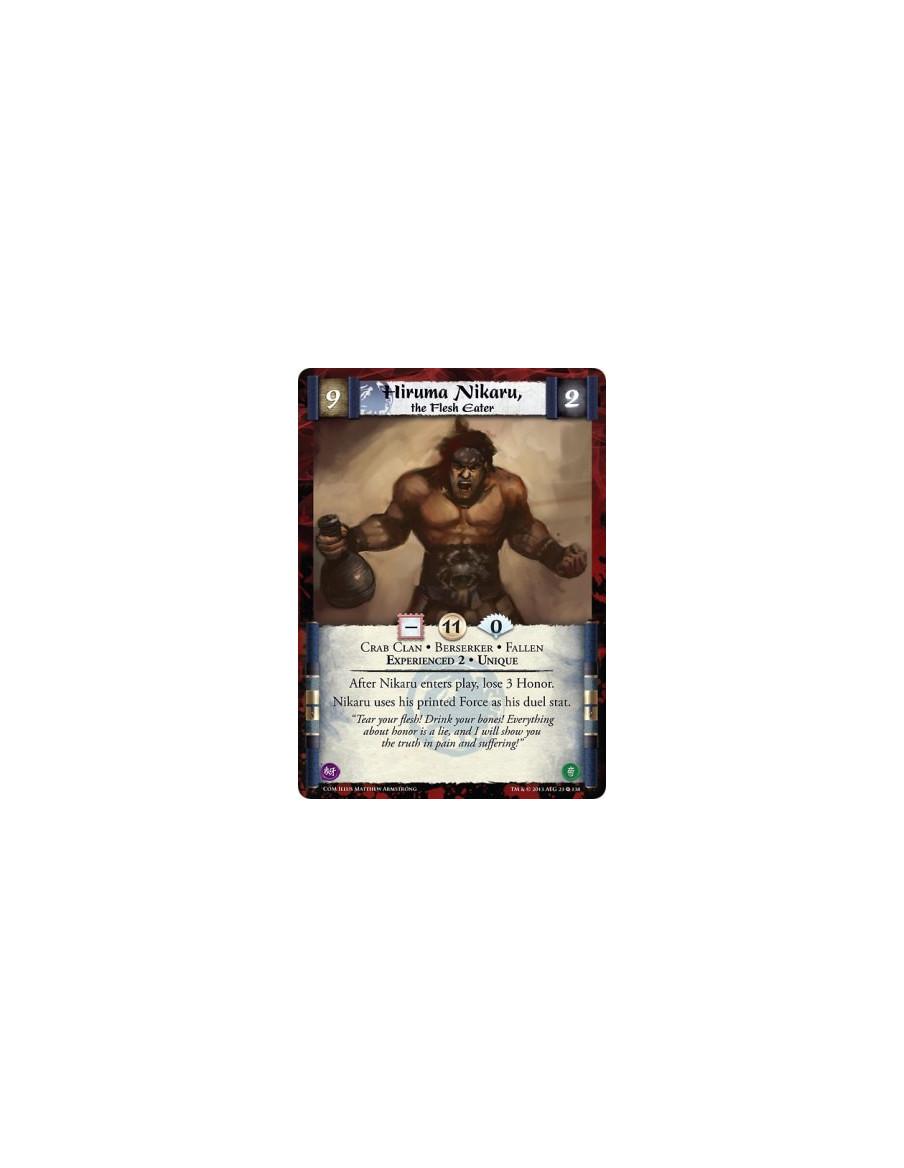 Hiruma Nikaru, the Flesh Eater Exp2 FOIL  - Crab Clan • Berserker • Experienced 2 • Fallen • UniqueAfter Nikaru enters play, los