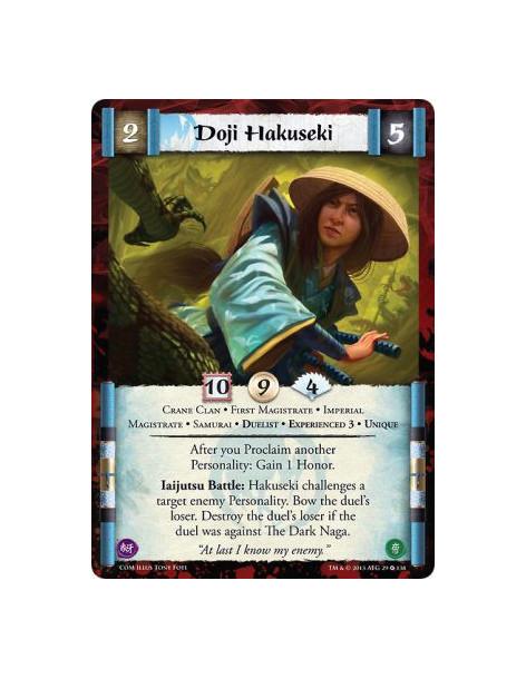 Doji Hakuseki Exp3 FOIL  - Crane Clan • Duelist • Experienced 3 • First Magistrate • Imperial • Magistrate • Samurai • UniqueAft